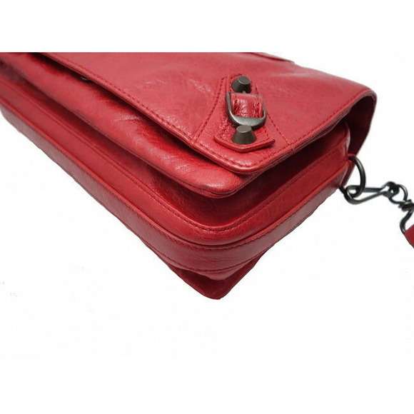 Balenciaga Shoulder Bag Classic Tool Lambskin Red - Picture 5 of 7